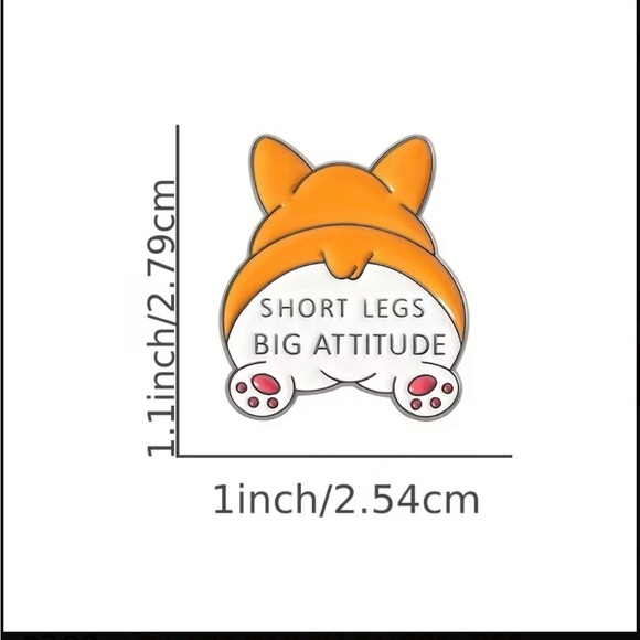 Corgi Enamel Pin with Fun Quote - Picture 4 of 4